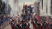 The students appear on the barricade in a scene from the 2012 movie Les Miserables. - Provided courtesy of none / Working Title Films / Cameron Mackintosh Ltd.