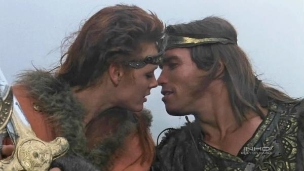 Arnold Schwarzenegger and Brigitte Nielsen appear in a still from the 1985 film, Red Sonja. - Provided courtesy of Warner Bros. Arnold Schwarzenegger and Brigitte Nielsen appear in a still from the 1985 film, Red Sonja. - Provided courtesy of Warner Bros.