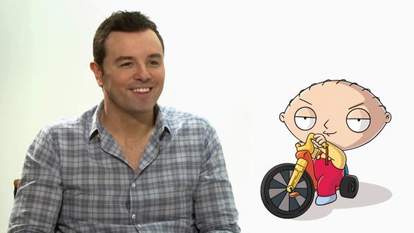 Seth MacFarlane talks to OnTheRedCarpet.com about the movie Ted in June 2012. / Stewie from FOXs Family Guy is seen in this undated photo. - Provided courtesy of OTRC / FOX Seth MacFarlane talks to OnTheRedCarpet.com about the movie Ted in June 2012. / Stewie from FOXs Family Guy is seen in this undated photo. - Provided courtesy of OTRC / FOX