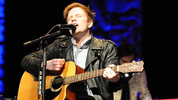 Patrick Stump of popular alternative rock band Fall Out Boy performs at Spartanburg Memorial Auditorium in Spartanburg, South Carolina on Dec. 10, 2011.