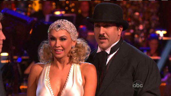 Joey Fatone and Kym Johnson appear in a still from 'Dancing With The Stars: All-Stars' on October 1, 2012.