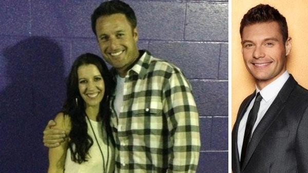 Chris Harrison and Pattie Mallette appear in a photo posted on her official Twitter page on October 2, 2012. / Ryan Seacrest in an undated still from Foxs American Idol. - Provided courtesy of Twitter.com/pattiemallette / FOX Chris Harrison and Pattie Mallette appear in a photo posted on her official Twitter page on October 2, 2012. / Ryan Seacrest in an undated still from Foxs American Idol. - Provided courtesy of Twitter.com/pattiemallette / FOX