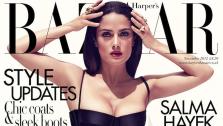 Salma Hayek appears on the November 2012 cover of Harpers Bazaar UK. - Provided courtesy of Harpers Bazaar UK