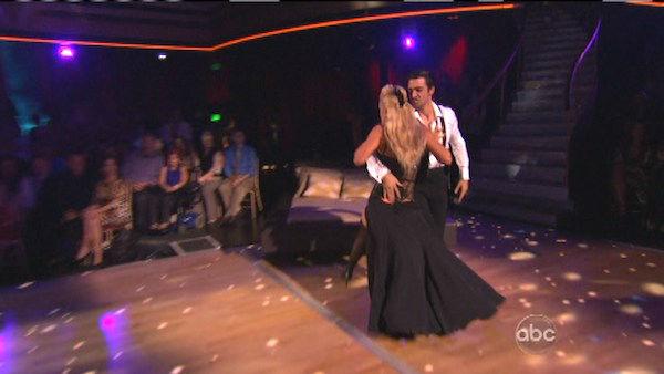 French actor Gilles Marini and his partner Peta Murgatroyd received 25.5 out of 30 points from the judges for their Tango on 'Dancing With The Stars: All-Stars,' which aired on October 8, 2012.