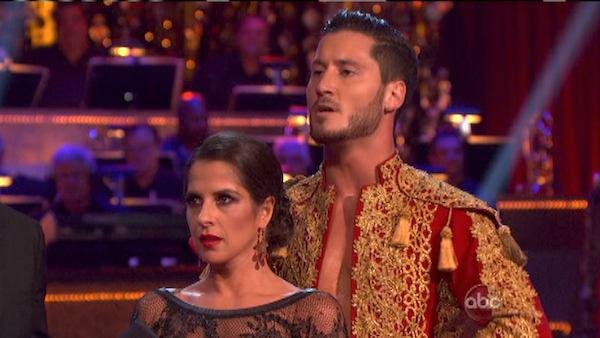 'General Hospital' actress Kelly Monaco and her partner Valentin Chmerkovskiy received 27 out of 30 points from the judges for their Paso Doble on 'Dancing With The Stars: All-Stars,' which aired on October 8, 2012.