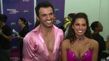 Melissa Rycroft and Tony Dovolani talk to OTRC.com after the October 8, 2012 episode of Dancing With The Stars.