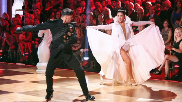 Reality TV star Bristol Palin and her partner Mark Ballas received 22.5 out of 30 points from the judges for their Paso Doble on 'Dancing With The Stars: All-Stars' on Monday, Oct. 8, 2012.