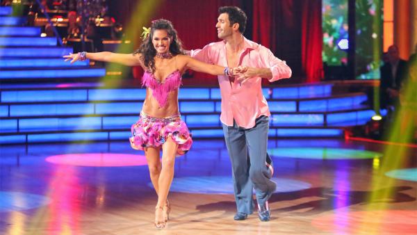 Reality star Melissa Rycroft and her partner Tony Dovolani received 27 out of 30 points from the judges for their Samba on 'Dancing With The Stars: All-Stars' on Monday, Oct. 8, 2012.