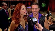 Drew Lachey and Anna Trebunskaya talk to OTRC.com after the Oct. 9, 2012 episode of Dancing With The Stars. - Provided courtesy of ABC