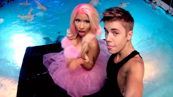 Justin Bieber and Nicki Minaj appear in Biebers 2012 music video Beauty and a Beat. - Provided courtesy of Island Def Jam Music Group Justin Bieber and Nicki Minaj appear in Biebers 2012 music video Beauty and a Beat. - Provided courtesy of Island Def Jam Music Group