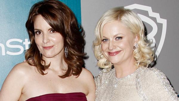Tina Fey, left, and Amy Poehler arrive at the 2012 Warner Bros. and InStyle Golden Globe After Party at the Beverly Hilton in Los Angeles. on Sunday, Jan. 15, 2012. - Provided courtesy of AP / Matt Sayles Tina Fey, left, and Amy Poehler arrive at the 2012 Warner Bros. and InStyle Golden Globe After Party at the Beverly Hilton in Los Angeles. on Sunday, Jan. 15, 2012. - Provided courtesy of AP / Matt Sayles