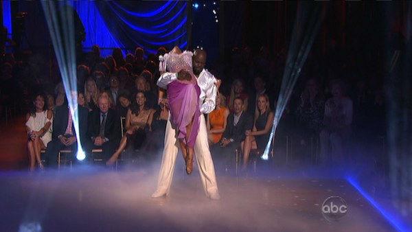 Emmitt Smith and Cheryl Burke appear in a still from 'Dancing With The Stars: All-Stars' on October 15, 2012.