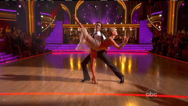 Gilles Marini and Peta Murgatroyd appear in a still from 'Dancing With The Stars: All-Stars' on October 22, 2012.