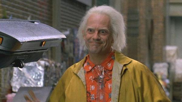  Christopher Lloyd appears in a scene from the 1989 movie 'Back To The Future Part II.'