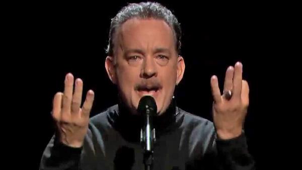 Tom Hanks appears on Late Night with Jimmy Fallon on October 23, 2012. - Provided courtesy of NBC Tom Hanks appears on Late Night with Jimmy Fallon on October 23, 2012. - Provided courtesy of NBC