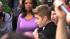 Oprah Winfrey watches on while Justin Bieber...