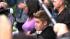 Oprah Winfrey watches on while Justin Bieber...