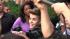 Oprah Winfrey watches on while Justin Bieber...