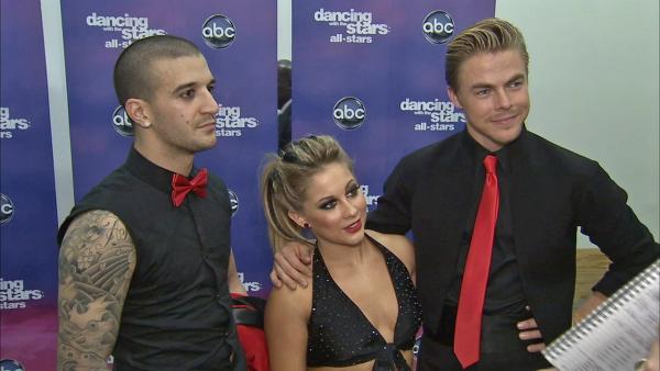 Mark Ballas, Shawn Johnson and Derek Hough talk to OTRC.com after the November 5, 2012 episode of Dancing With The Stars. - Provided courtesy of OTRC Mark Ballas, Shawn Johnson and Derek Hough talk to OTRC.com after the November 5, 2012 episode of Dancing With The Stars. - Provided courtesy of OTRC