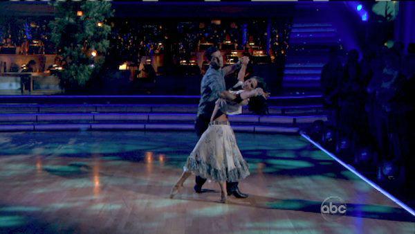 Melissa Rycroft and Tony Dovolani appear in a still from 'Dancing With The Stars: All-Stars' on October 29, 2012.