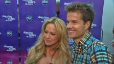 Sabrina Bryan and Louis Van Amstel talk to OTRC.com after the Oct. 30, 2012 episode of Dancing With The Stars. - Provided courtesy of ABC