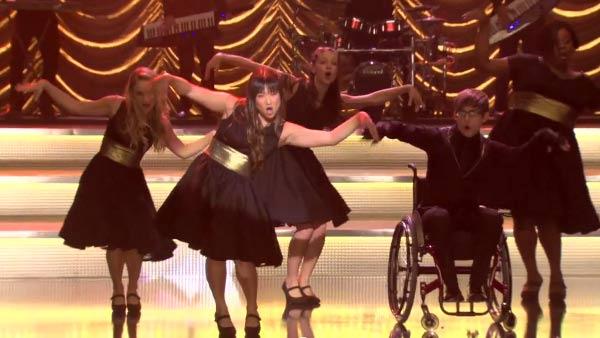 Glee cast members appear in a clip for season 4 in October 2012. - Provided courtesy of Fox Glee cast members appear in a clip for season 4 in October 2012. - Provided courtesy of Fox