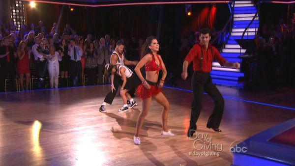The entire cast of 'Dancing with the Stars: All Stars' appear in a still from their group Swing dance on November 5, 2012.