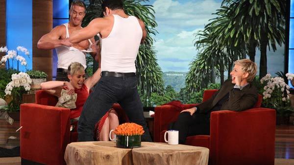 Miley Cyrus and Ellen DeGeneres appear in a still from a November 8 episode of Ellen. - Provided courtesy of Warner Bros. Television Miley Cyrus and Ellen DeGeneres appear in a still from a November 8 episode of Ellen. - Provided courtesy of Warner Bros. Television