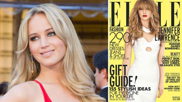 Jennifer Lawrence arrives for the 83rd Annual Academy Awards at the Kodak Theatre in Hollywood, CA on February 27, 2011. / Jennifer Lawrence appears on the December 2012 cover of Elle magazine. - Provided courtesy of A.M.P.A.S. / Darren Decker / Elle magazine Jennifer Lawrence arrives for the 83rd Annual Academy Awards at the Kodak Theatre in Hollywood, CA on February 27, 2011. / Jennifer Lawrence appears on the December 2012 cover of Elle magazine. - Provided courtesy of A.M.P.A.S. / Darren Decker / Elle magazine