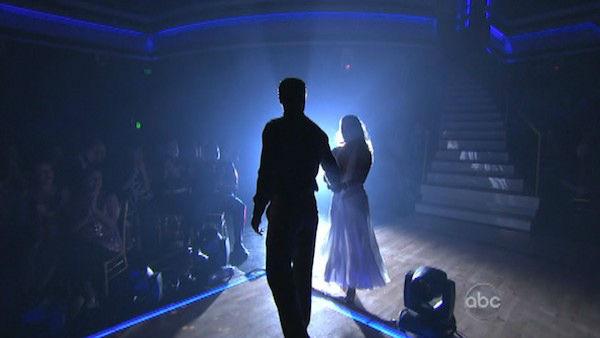Shawn Johnson and Mark Ballas appear in a still from 'Dancing With The Stars: All-Stars' on November 12, 2012.