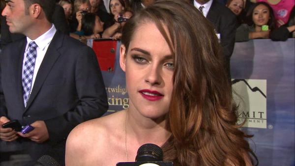 Kristen Stewart talks to OTRC.com at the premiere of Twilight: Breaking Dawn - Part 2 at the Nokia Theatre L.A. Live in Los Angeles on Nov. 12, 2012. - Provided courtesy of OTRC Kristen Stewart talks to OTRC.com at the premiere of Twilight: Breaking Dawn - Part 2 at the Nokia Theatre L.A. Live in Los Angeles on Nov. 12, 2012. - Provided courtesy of OTRC