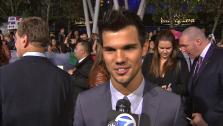 Taylor Lautner talks to OTRC.com at the premiere of Twilight: Breaking Dawn - Part 2 at the Nokia Theatre L.A. Live in Los Angeles on Nov. 12, 2012. - Provided courtesy of OTRC