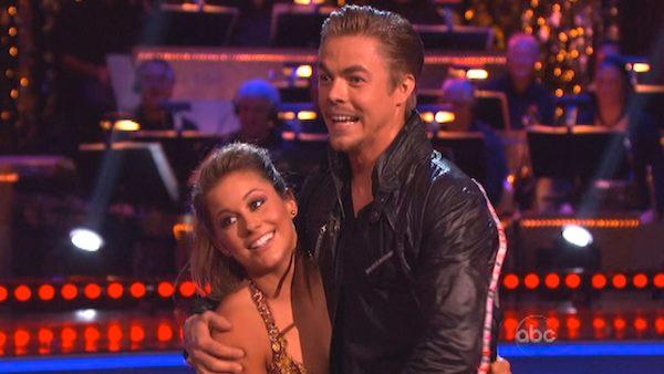 Shawn Johnson and Derek Hough appear in a still from Dancing With The Stars: All-Stars on November 19, 2012. - Provided courtesy of ABC / OTRC Shawn Johnson and Derek Hough appear in a still from Dancing With The Stars: All-Stars on November 19, 2012. - Provided courtesy of ABC / OTRC