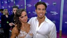 Apolo Anton Ohno and Karina Smirnoff talk to OTRC.com after the Nov. 20, 2012 episode of Dancing With The Stars. - Provided courtesy of ABC