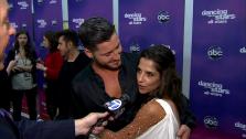 Kelly Monaco and Valentin Chmerkovskiy talk to OTRC.com after the Nov. 20, 2012 episode of Dancing With The Stars. - Provided courtesy of ABC