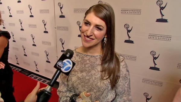 Mayim Bialik talks to OTRC at a cocktail reception party for the upcoming 64th Primetime Emmy Awards on August 20, 2012.