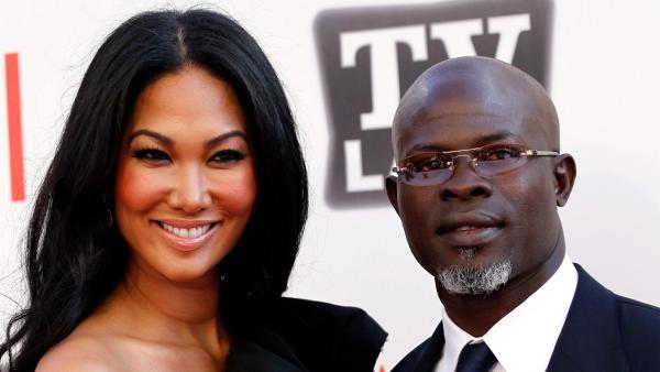 imora Lee Simmons, Djimon Hounsou arrives at the taping of 'TV Land Presents: AFI Life Achievement Award Honoring Morgan Freeman' in Culver City, California in June 2011.