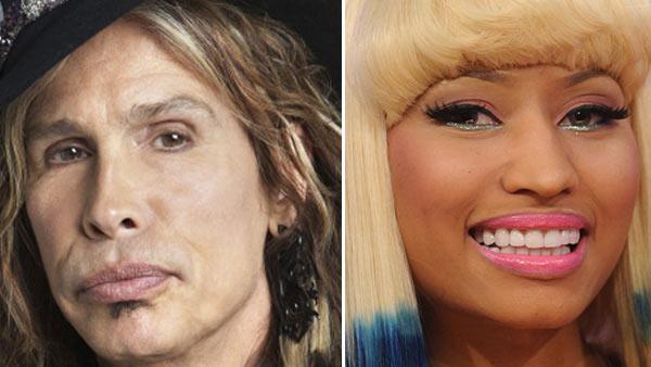 Steven Tyler of Aerosmith appears in a promotional photo for American Idol. / Nicki Minaj appears in a 2012 promotional photo for American Idol. - Provided courtesy of FOX / Michael Becker Steven Tyler of Aerosmith appears in a promotional photo for American Idol. / Nicki Minaj appears in a 2012 promotional photo for American Idol. - Provided courtesy of FOX / Michael Becker