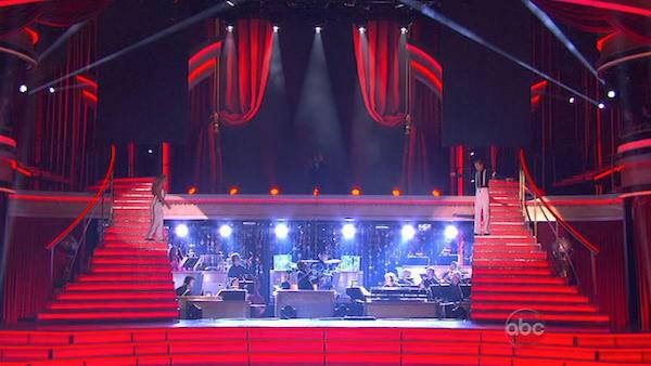 Shawn Johnson and Mark Ballas appear in a still from 'Dancing With The Stars: All-Stars' on November 26, 2012.