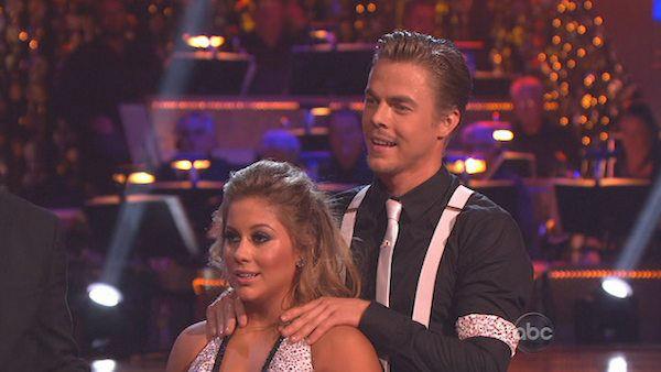 Shawn Johnson and Mark Ballas appear in a still from 'Dancing With The Stars: All-Stars' on November 26, 2012.