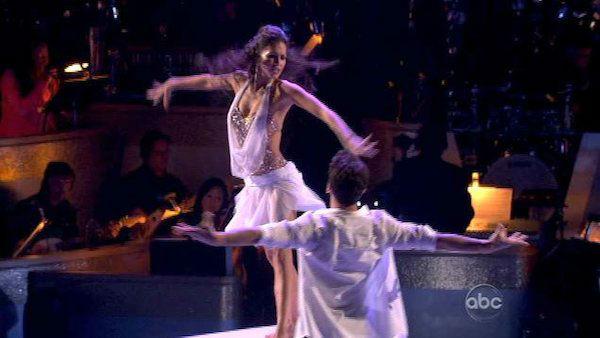 Melissa Rycroft and Tony Dovolani appear in a still from 'Dancing With The Stars: All-Stars' on November 26, 2012.