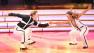 Olympic gymnast Shawn Johnson and her partner Derek Hough received 27 out of 30 points from the judges for their Quickstep on 'Dancing With The Stars: All-Stars' on Monday, Nov. 26, 2012.