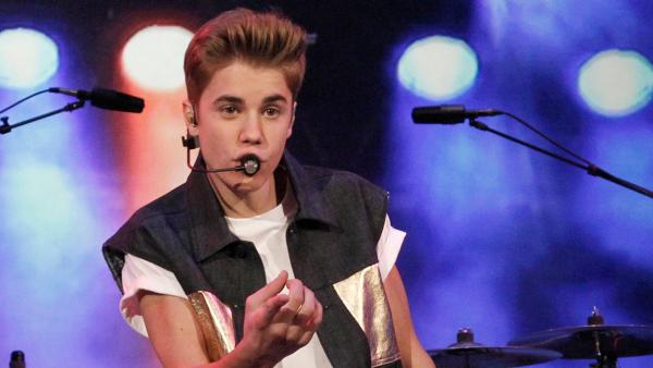 Justin Bieber appears in a photo from the set of 'The View' on June 19, 2012.