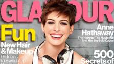 Anne Hathaway appears on the January 2013 cover of Glamour magazine. - Provided courtesy of Glamour magazine