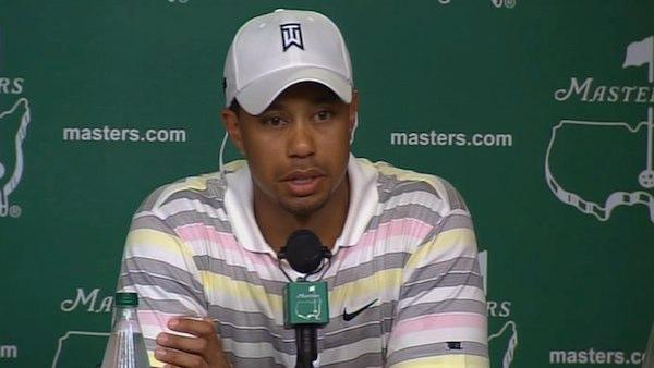 Pictured: Tiger Woods appears at a press conference in April 2010.