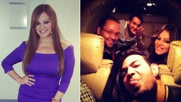 Jenni Rivera appears in a photo from her official Twitter page. / Jenni Rivera and others appear in a photo from Jacob Yebale's official Instagram page.