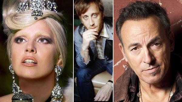 Lady Gaga appears in a promotional photo for her 2011 Thanksgiving special A Very Gaga Thanksgiving. / The Black Keys headlined the 2012 Coachella Valley Music and Arts Festival. / Bruce Springsteen appears in a photo from his Facebook page. - Provided courtesy of theblackkeys.com/ / facebook.com/brucespringsteen / ABC Lady Gaga appears in a promotional photo for her 2011 Thanksgiving special A Very Gaga Thanksgiving. / The Black Keys headlined the 2012 Coachella Valley Music and Arts Festival. / Bruce Springsteen appears in a photo from his Facebook page. - Provided courtesy of theblackkeys.com/ / facebook.com/brucespringsteen / ABC