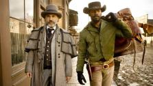 Christoph Waltz and Jamie Foxx appear in a scene from the 2012 movie Django Unchained.