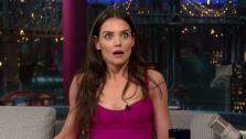 Katie Holmes appears on CBS Late Show with David Letterman on Dec. 20, 2012. - Provided courtesy of CBS / Worldwide Pants