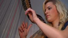 Miss California Leah Cecil plays the harp. It will be her featured talent at the 2013 Miss America pageant, set to air after the before Live Well Networks Miss America: Secrets Revealed series, which premieres on Jan. 7, 2012. - Provided courtesy of OTRC
